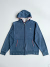 Lacoste Blue Full-Zip Hoodie with Coral Piping – (XL)