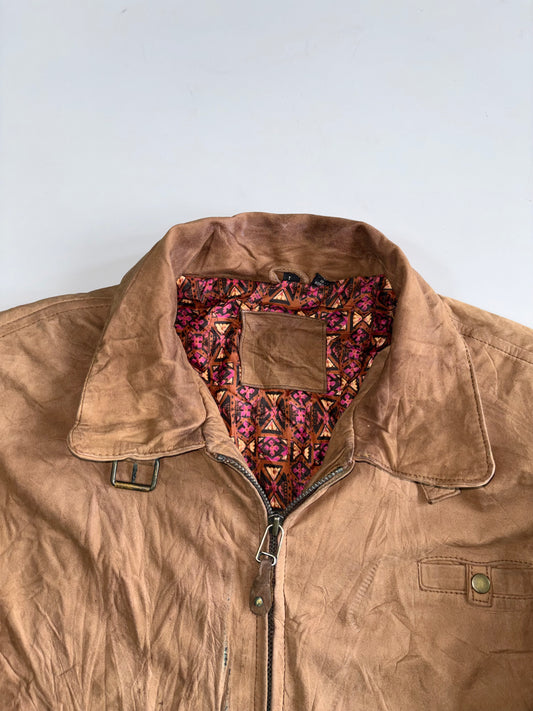 Vintage Premium Original Oversized Leather Jacket (L)