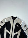 KUM Mesh Motorcycle Riding Jacket Silver Grey/Black, Reflective Details (M)