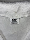 Vintage Adidas Rainbow Stripe Fleece Track Jacket – White (M)