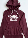 Roots Canada Classic Beaver Logo Hoodie – Burgundy (S)