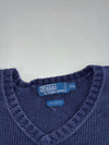 Vintage 90s Polo Ralph Lauren Navy Knit Sweater Vest – Red Pony – Made in Macau (2XL/3XL)