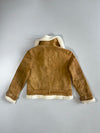 Zara Womens Outerwear Premium Original Sued Leather Jacket (Furr Inside (S/M)