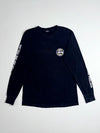 Stussy Jah Irie Feeling Dot Logo Black Long Sleeve Tee (S)