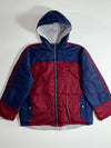 Vintage Adidas Reversible Puffer Jacket  Navy Maroon 3-Stripes (L)