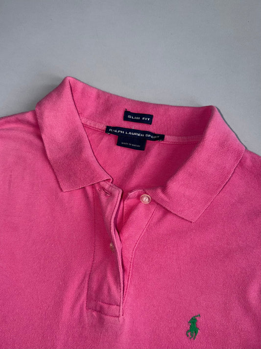 Ralph Lauren Sport Pink Long Sleeve Polo Women's (S)