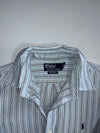 Polo Ralph Lauren Striped Long Sleeve Shirt | Custom Fit | Navy Pony Logo | Blue/White (L)