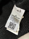 Stone Island Black Knit Crewneck Sweater – Tipped Collar & Compass Badge (M)