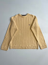 Chaps Ralph Lauren Hand Framed Herringbone Knit Sweater – Butter Yellow (XL)