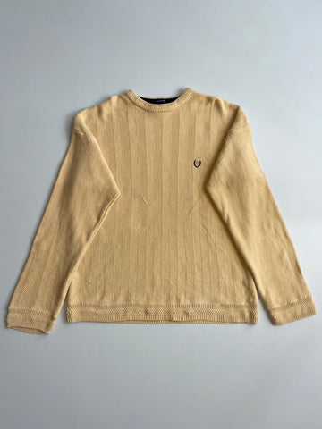 Chaps Ralph Lauren Hand Framed Herringbone Knit Sweater – Butter Yellow (XL)