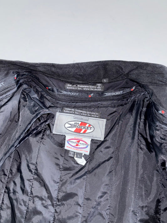 Joe Rocket × Kawasaki Road Racing Textile Jacket Joe Rocket, Dunlop patches, Paded (XL)