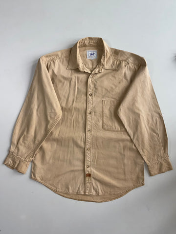 Vintage 90s Lee Union Made Kansas USA Khaki Twill Shirt (M)