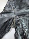 Vintage Black Leather Moto Jacket (Xl/2Xl)
