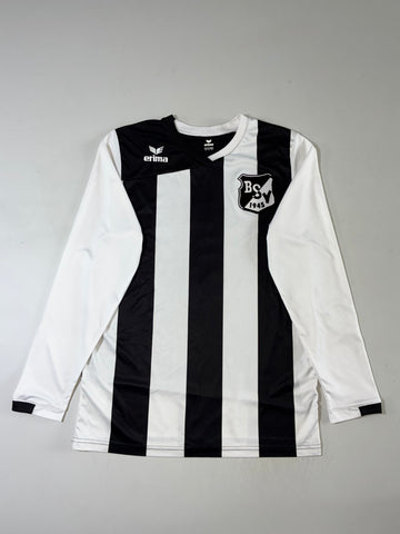 Erima BSV 1945 Black & White Striped Long Sleeve Football Jersey (S)