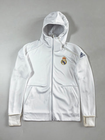 Vintage Adidas Real Madrid White Zip-Up Hoodie (S)