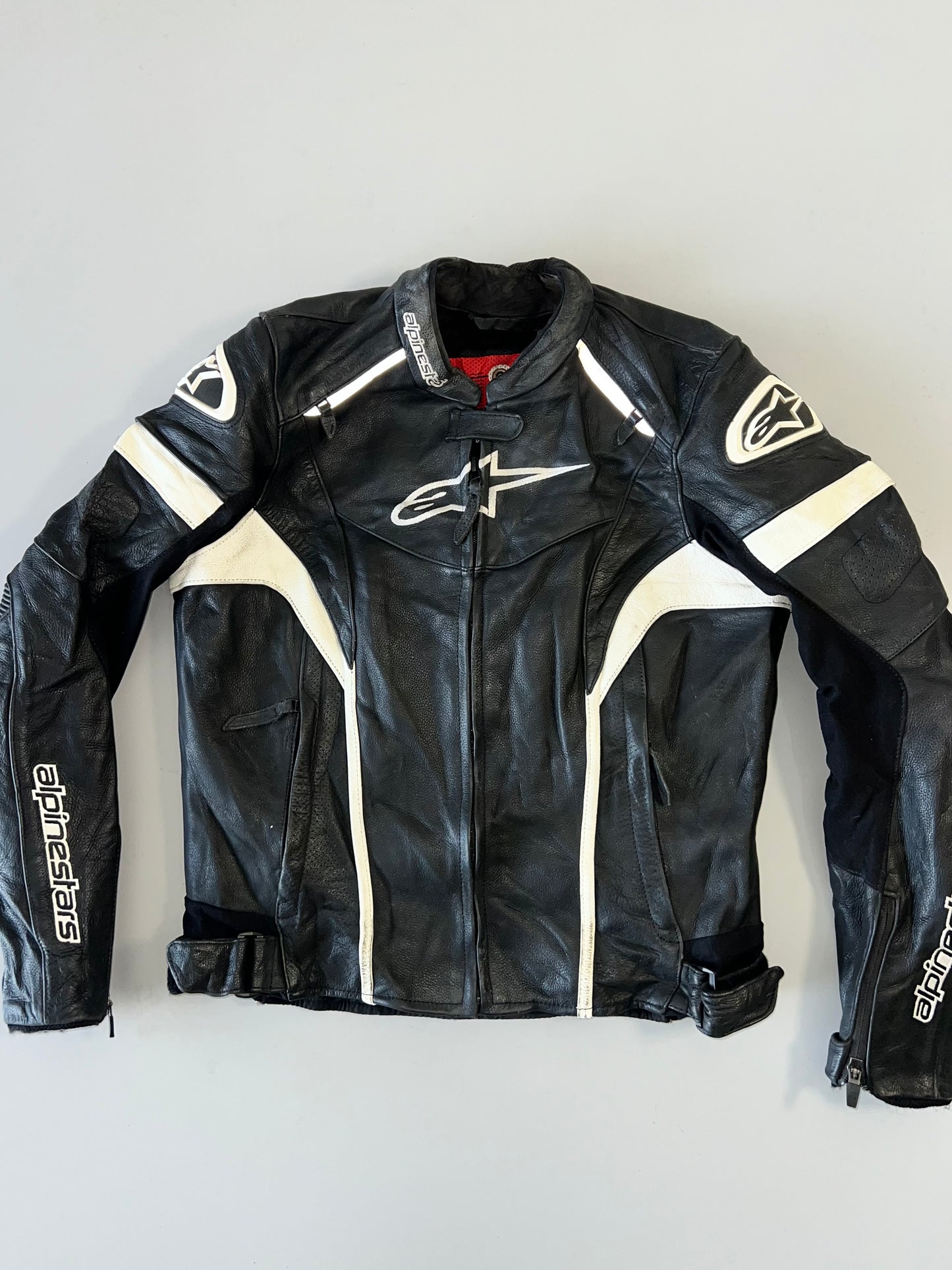 ZSuper RARE Alpinestars Stella GP Plus Riding Original Leather Jacket Padded (XS)