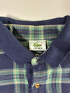 Vintage Lacoste Plaid Flannel Long Sleeve Polo – Navy/Green (XL)