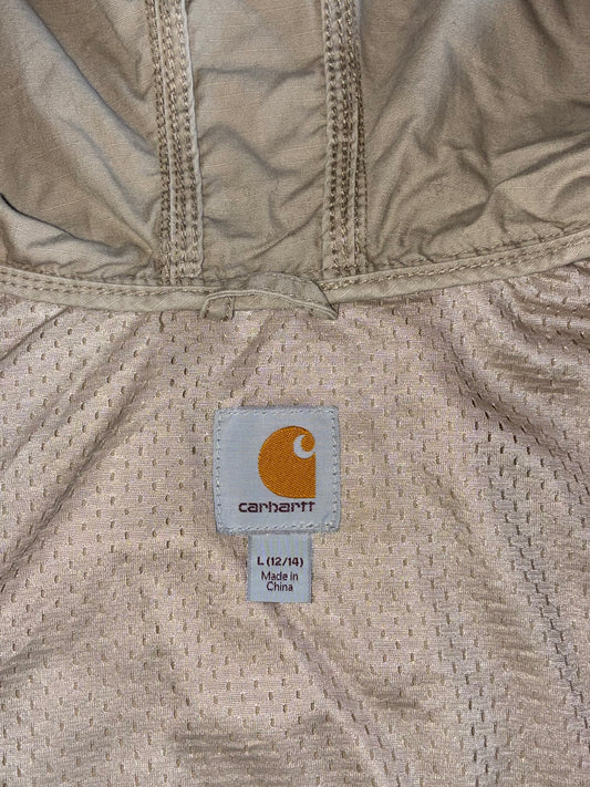Carhartt Women’s Khaki Hooded Utility Field Jacket (L)