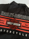 Harley-Davidson Genuine MotorClothes Black/Orange Striped Button-Up Shirt (2XL)