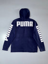Puma Big Logo Full Zip Hoodie – Navy Blue, Size Small (M)