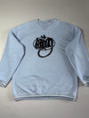 Wrung Street Life Puff Logo Baby Blue Sweatshirt – (XL)