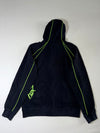Fox Racing Black & Neon Green Zip-Up Hoodie (3XL)