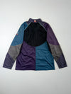Black Yak Peak Colorblock Quarter Zip Fleece Jacket Purple Blue Size  (M)