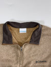 Columbia Tan Quarter-Zip Fleece Pullover (XL)