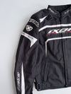 IXON Racing Technology Black Motorcycle Riding Jacket – Protective Biker Gear (PADDED) (L)