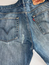 Vintage Levi’s 501 Distressed Blue Denim Jeans (W:30|L:40)