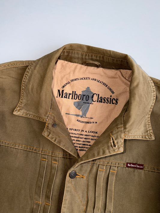 Marlboro Classics RARE Vintage Hard Canvas Trucker Jacket (M)