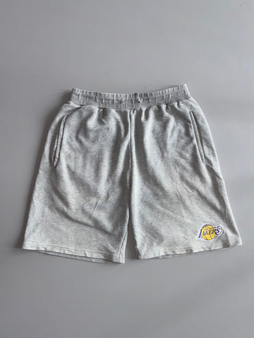 LA Lakers NBA Grey Sweat Shorts (W:27) (L:18)