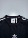 Adidas Originals Trefoil Center Logo 3-Stripe Sleeve Cotton T-Shirt Black (M)