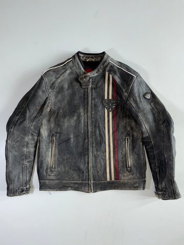 Triumph Heritage  Genuine Leather Café Racer Jacket Paded (L)