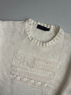 Polo Ralph Lauren Cream American Flag Hand-Knit Sweater (M)