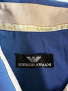 Giorgio Armani Royal Blue Shirt – Eagle Logo – Contrast Collar (L)