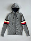 Tommy Hilfiger Grey Striped Zip Hoodie Sweater (M)