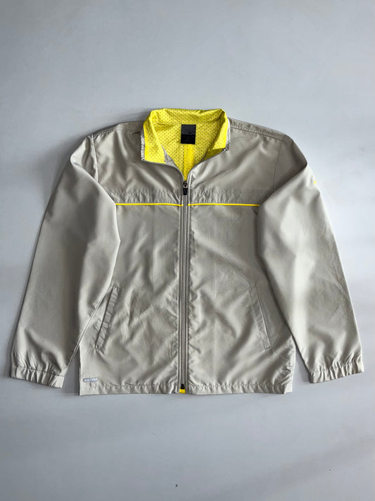 Nike Dri-Fit Beige & Yellow Accent Windbreaker Jacket (M)