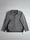 The North Face Full Zip Fleece Jacket Grey  Men’s, embroidered logo, drawstring hem (2XL)