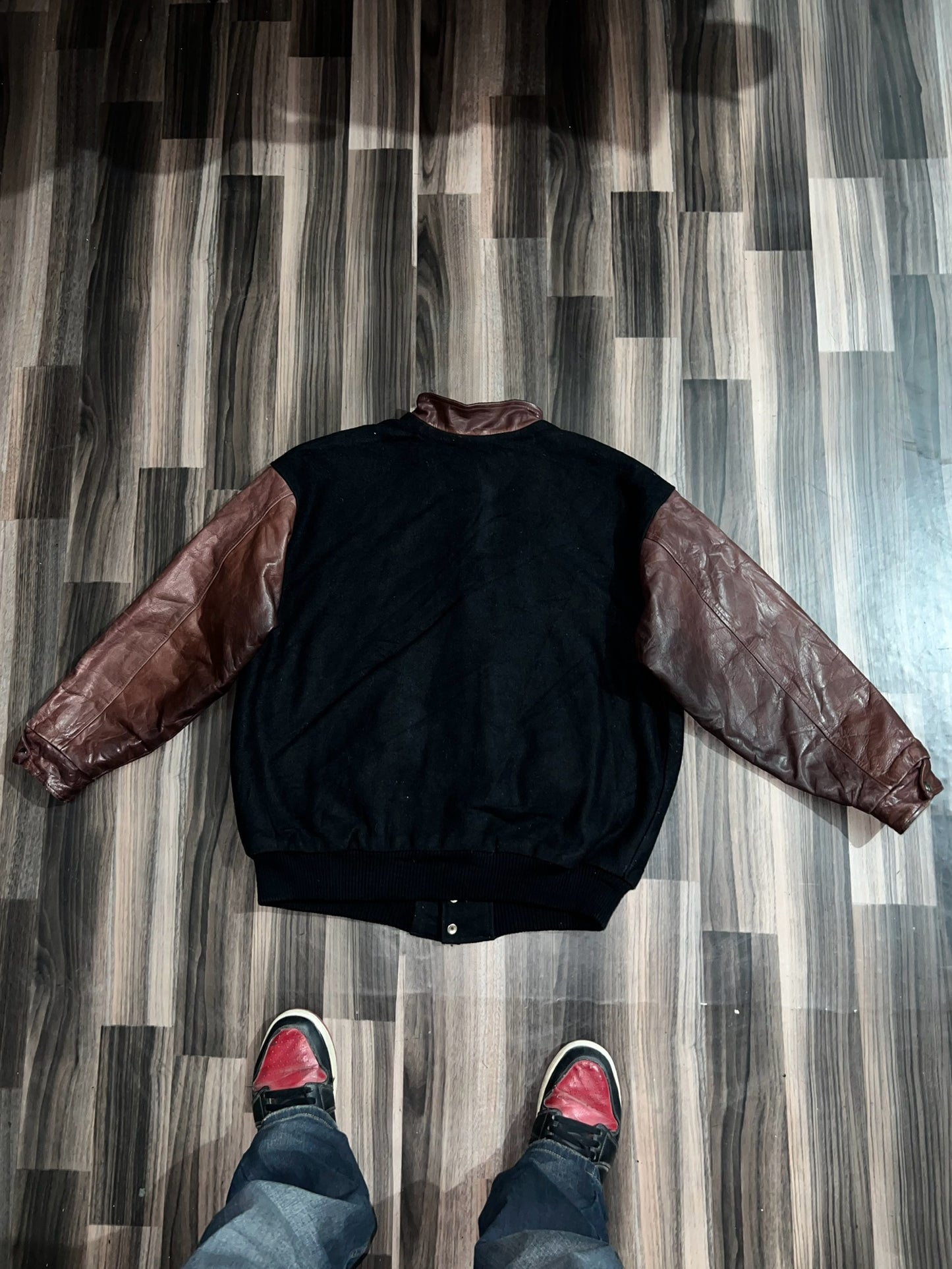 ZSuper Premium Leather Sleeve Jacket L/XL