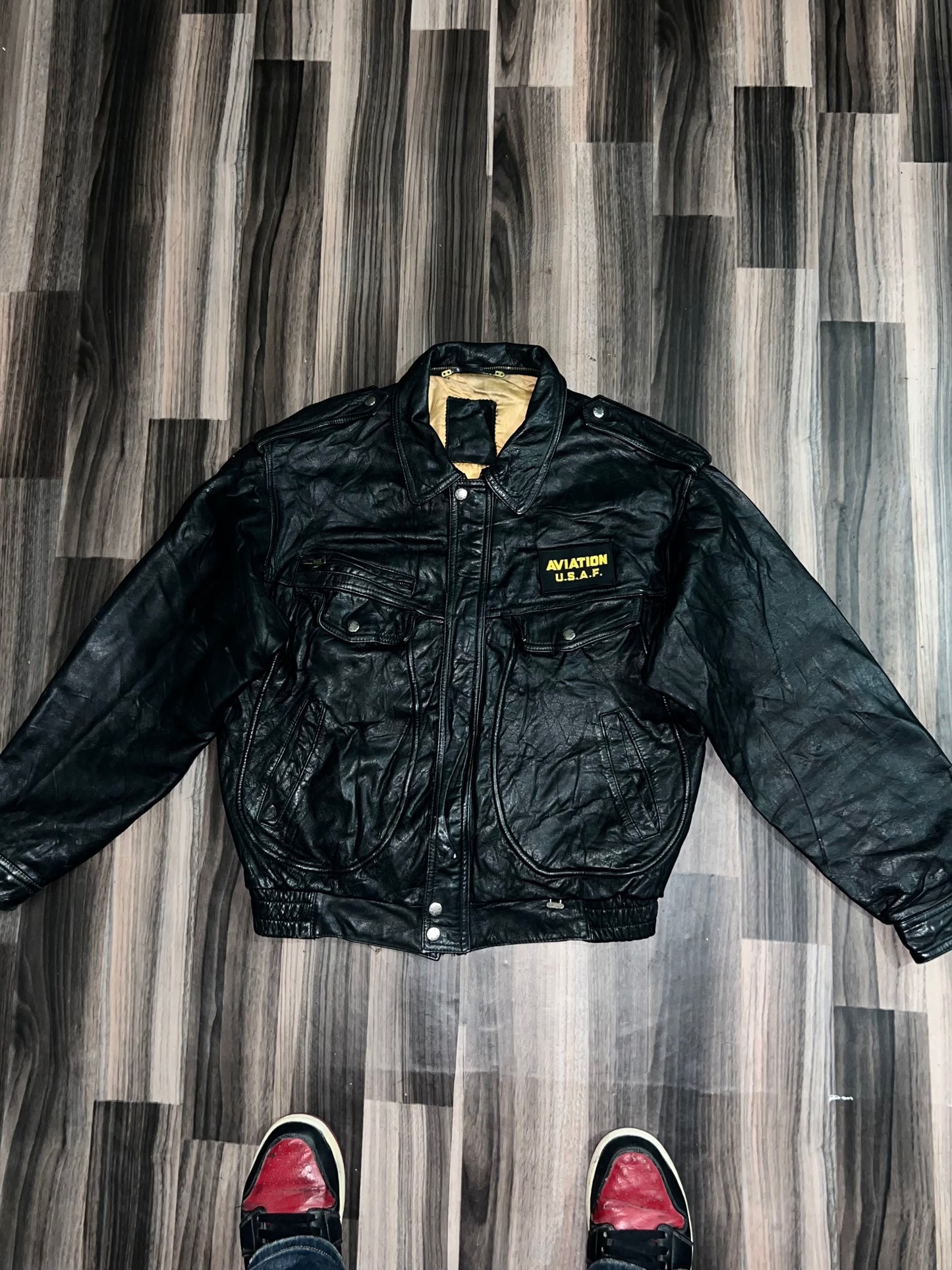 Z*USA AIRFORCE AVIATION* Original Leather Jacket (M/L)
