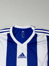 Adidas Blue & White Striped Climalite Long Sleeve Jersey (M)