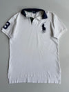 Polo Ralph Lauren Big Pony Custom Fit Polo - White/Navy (L)
