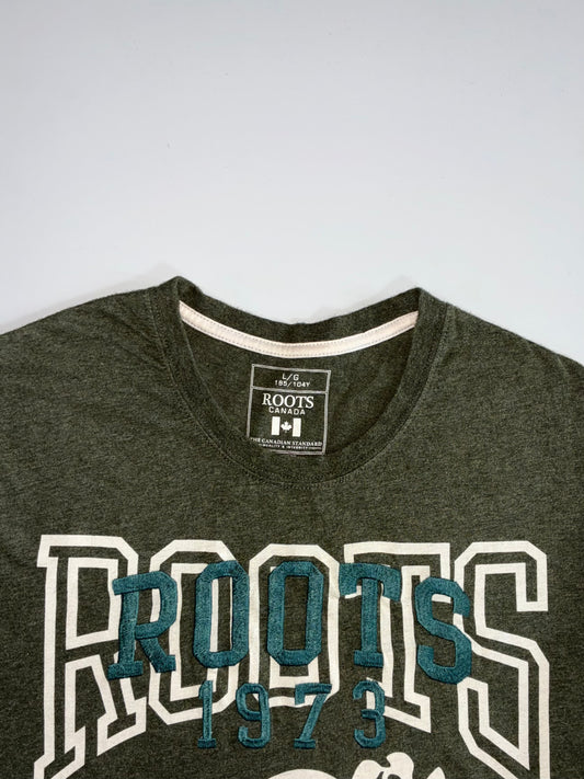 Roots Athletics Canada 1973 Graphic T-Shirt Heather Green (L)
