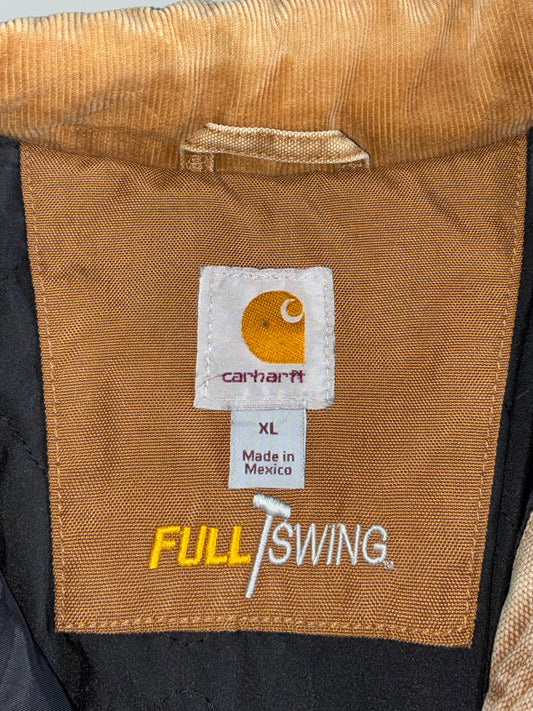 Vintage Carhartt Full Swing Washed Duck Canvas Work Jacket – Corduroy Collar (2XL)