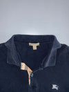 Burberry Black Polo | Nova Check Placket (XL)
