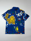 Pharrell Williams x Adidas “Human Race” Graphic Camp Shirt — Blue Multi (M)