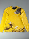 Big Train Osaka Dragon Wave Long Sleeve Tee — Yellow (L)