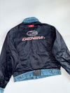 John Richmond Denim Vintage 90s Nylon & Denim Hybrid Trucker Jacket (L)