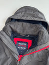 Hollister All-Weather Charcoal Grey Fleece-Lined Hooded Jacket(XL)